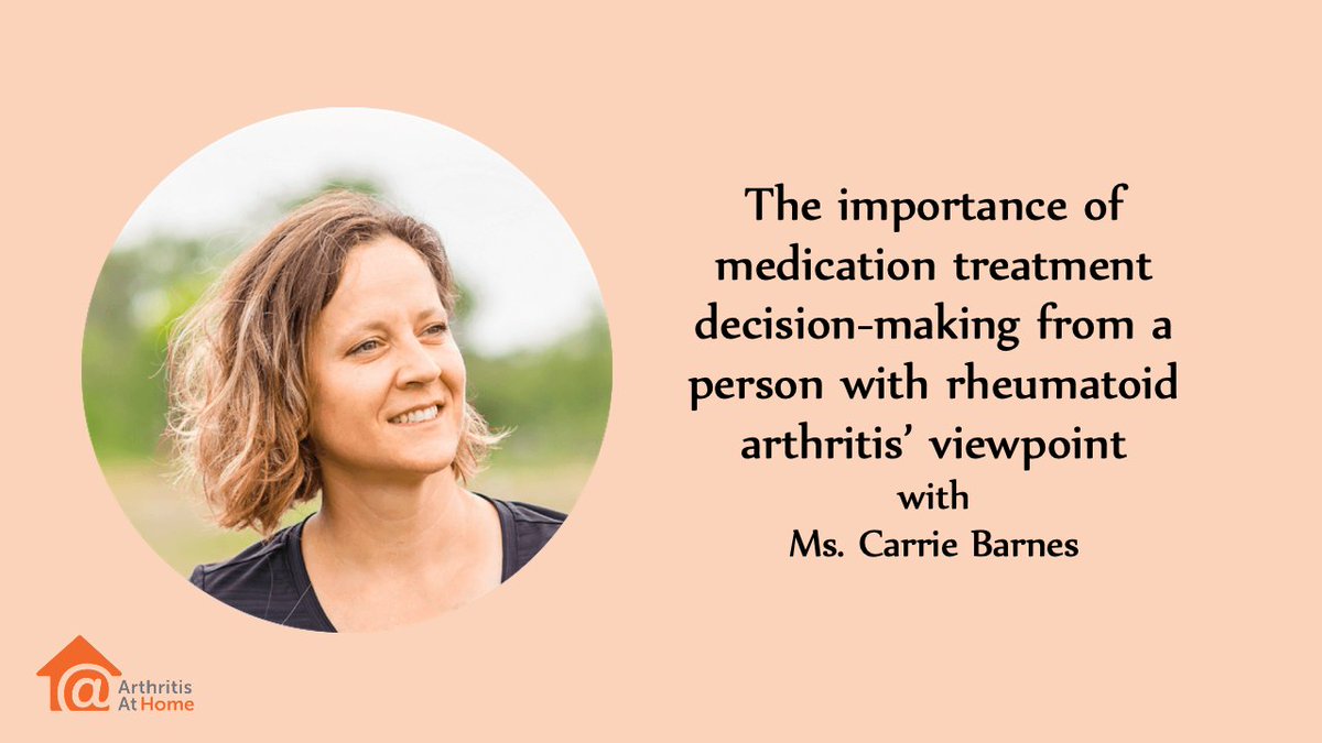 JointHealth™ express - #ArthritisAtHome 221 – The importance of medication treatment decision-making from a person with rheumatoid arthritis’ viewpoint. Watch now! arthritisathome.jointhealth.org/?p=5486 #medications #RA @CherylKoehn @jointjourneys @Arthritis_ARC @realcc @ArthritisSoc @UHN