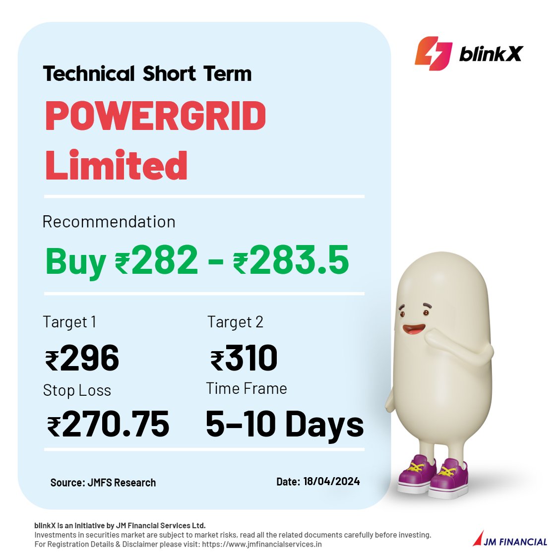 getblinkx's tweet image. Technical Short Term

BUY – Power Grid Corporation of India Ltd.

Get the app now: bit.ly/4cvU8YK

#PowerGrid #powergridindia #powergridcorporationofindia #PSU #power #nse #bse #nifty50 #trading #intradaytrading #stockmarketindia #markets #stockmarket #investor…