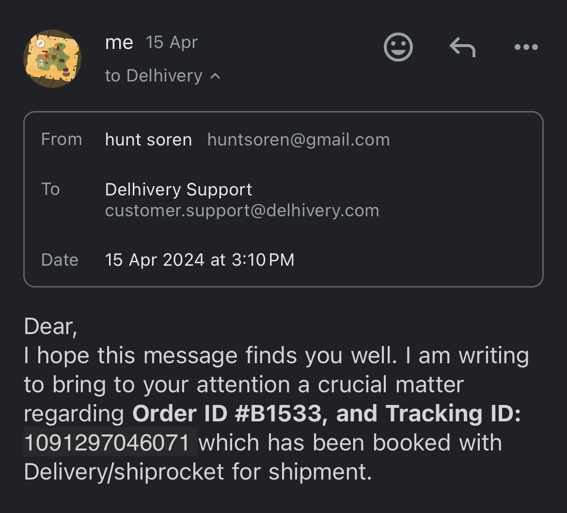 why my order is not delivering by the delivery partner. Received message that wrong address but the same person delivery another parcel on same day. Mail you on your email I’d no response. Customer care number is of no use. @help_delhivery 

#Delivery #Online #PatheticService