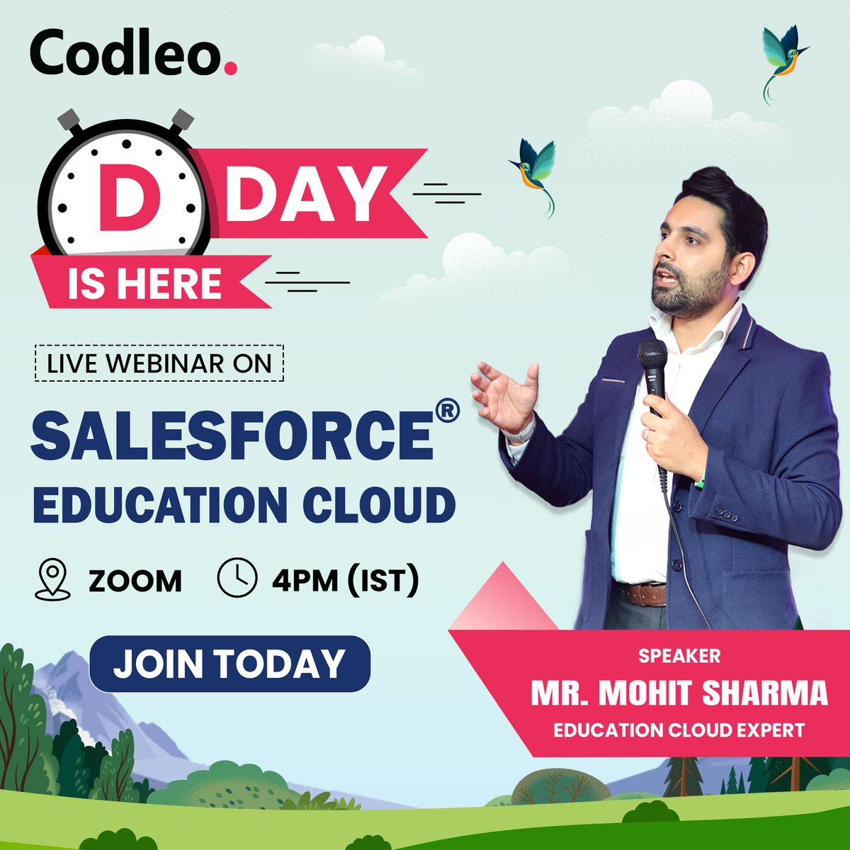 Just a few hours left until our Salesforce Education Cloud webinar! Don't miss out on this valuable opportunity. Join today!

#dday #salesforce #salesforceeducationcloud #educationcloud #jointoday #webinar #livewebinar #webinar2024 #onlinewebinar #Codleo
