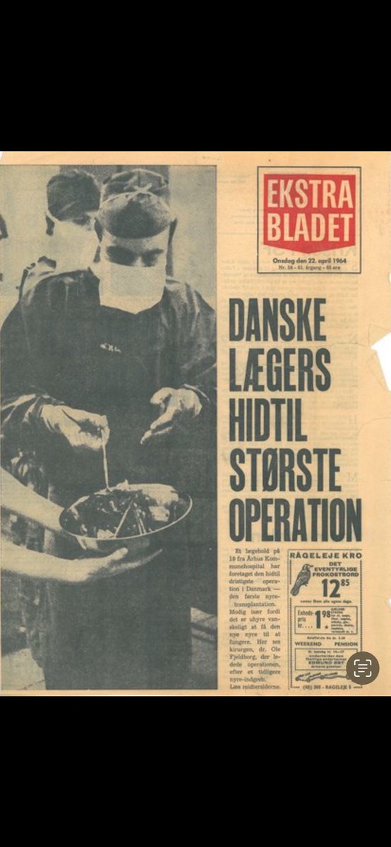 60 years ago first #renal_transplant performed in Aarhus #AUHdk #urology