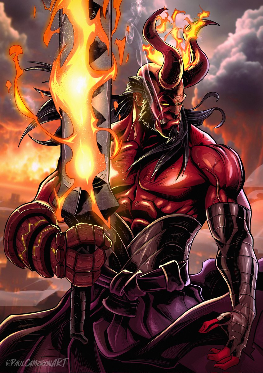 paulcameronart's tweet photo. Anung Un Rama AKA Hellboy all done!
@HellboyMovie @HellboyTheGame @DarkHorseComics #hellboy #unungunrama #ComicArt #fanart #ArtistOnX #brpd #hell #king #righthandofdoom https://t.co/pSCZIua1Cp