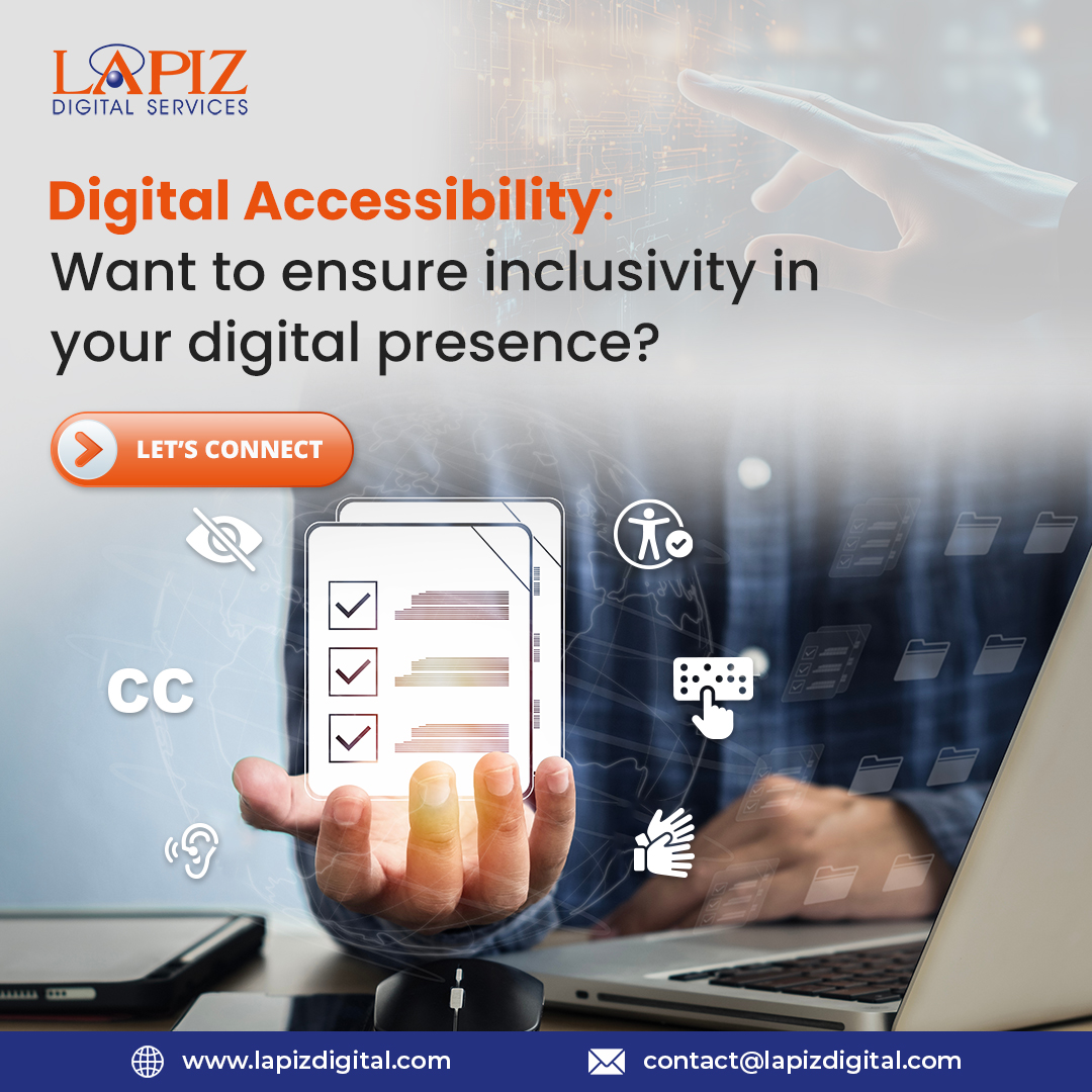 lapizweb's tweet photo. #DigitalAccessibility - Want to ensure inclusivity in your digital presence?
Let's connect: https://t.co/desvTqHqMP
 #webaccessibility #accessibility #digitalpublishing #DocumentAccessibility #MobileAccessibility #SoftwareAccessibility #Lapizdigitalservices https://t.co/sb2H0fquFy