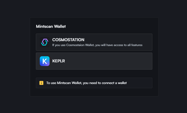 and we're live with @keplrwallet 💙 👉 mintscan.io/wallet/
