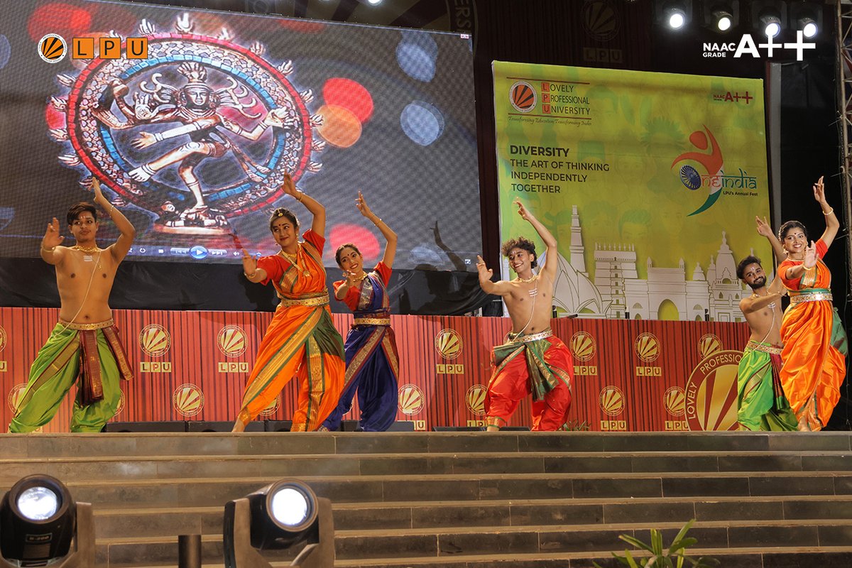 Entering the 'One India' event at Lovely Professional University is like stepping into a world of vivid colours. Students from different schools come together to celebrate cultural diversity and equality. 

#OneIndia2024 #DiversityCelebration #InclusiveCulture #UnityInDiversity