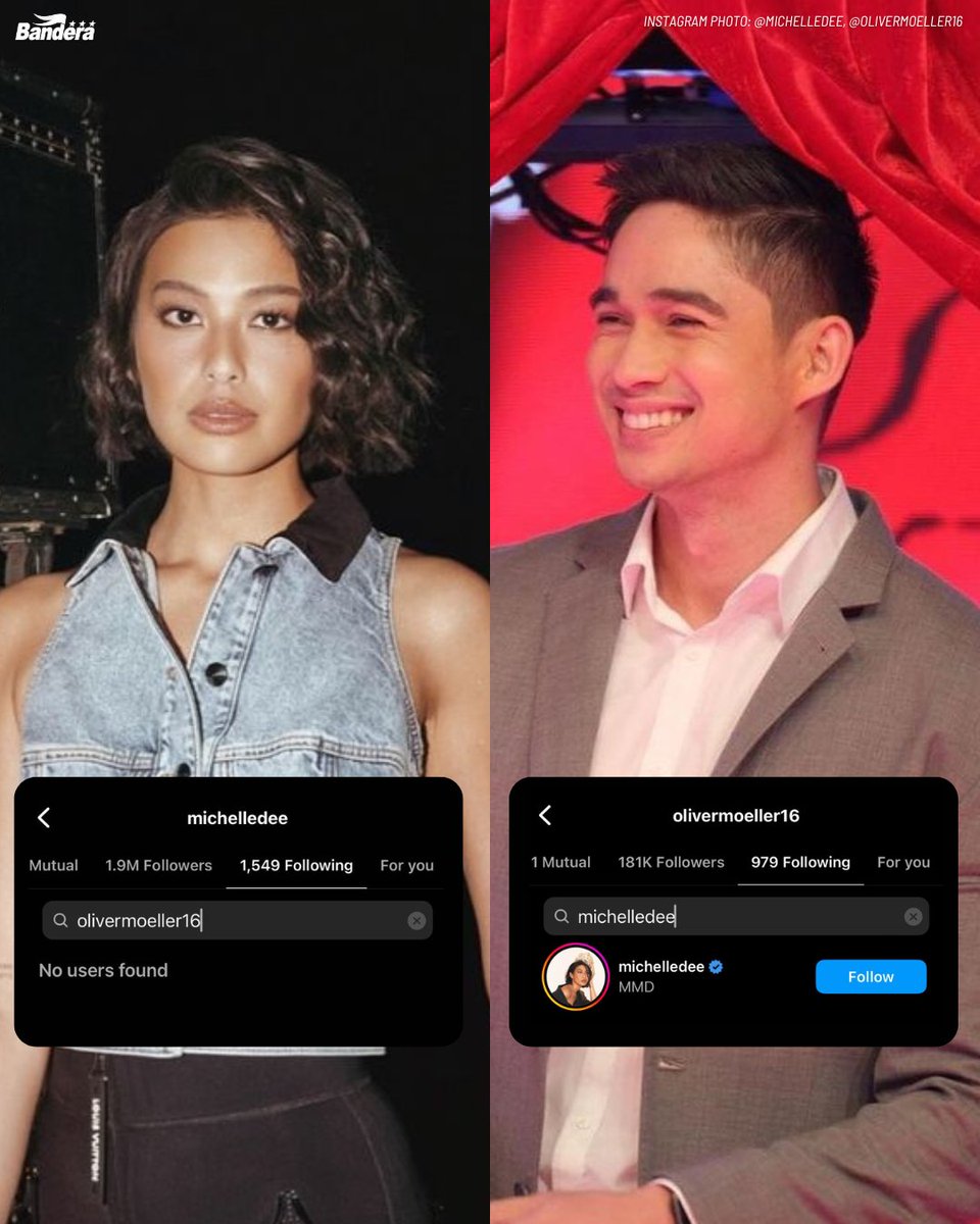 banderaphl's tweet photo. APEKTADO nga ba si Miss Universe Philippines 2023 Michelle Dee sa panunukso at pagsi-ship kina Kim Chiu at Oliver Moeller?

Ito ay matapos mapansin ng netizens na bigla umanong in-unfollow ng Kapuso star si Oliver sa Instagram.

MAKI-CHIKA: https://t.co/lBuEciK3ns https://t.co/NnAEIzYFRY