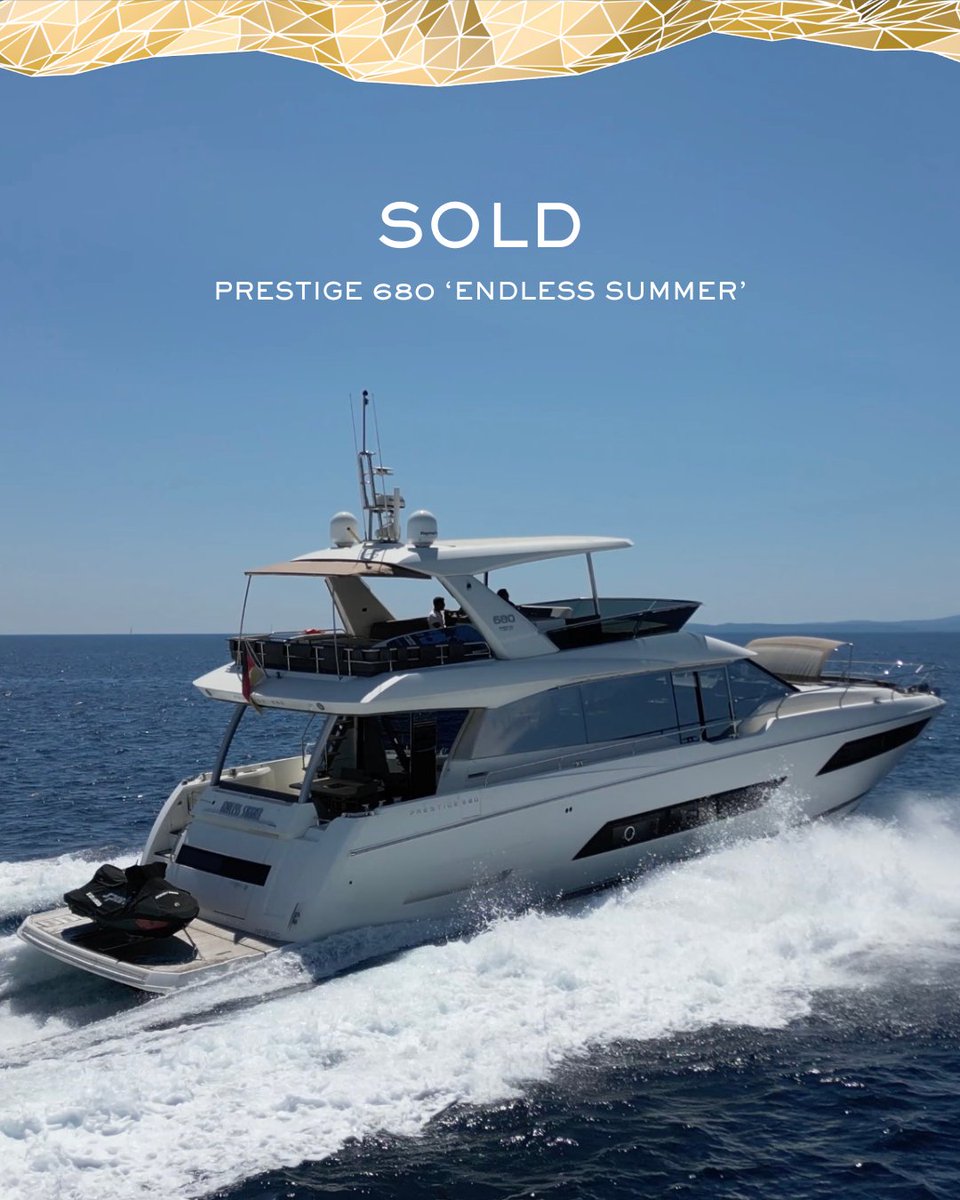 We are excited to announce the successful sale of the 2018 Prestige 680 'Endless Summer' in an in-house deal. Recently refitted, she is completely ready for the new owner to take over and enjoy without any hassle. #Prestige680 #PrestigeYachts #SportCruiser #YachtSold