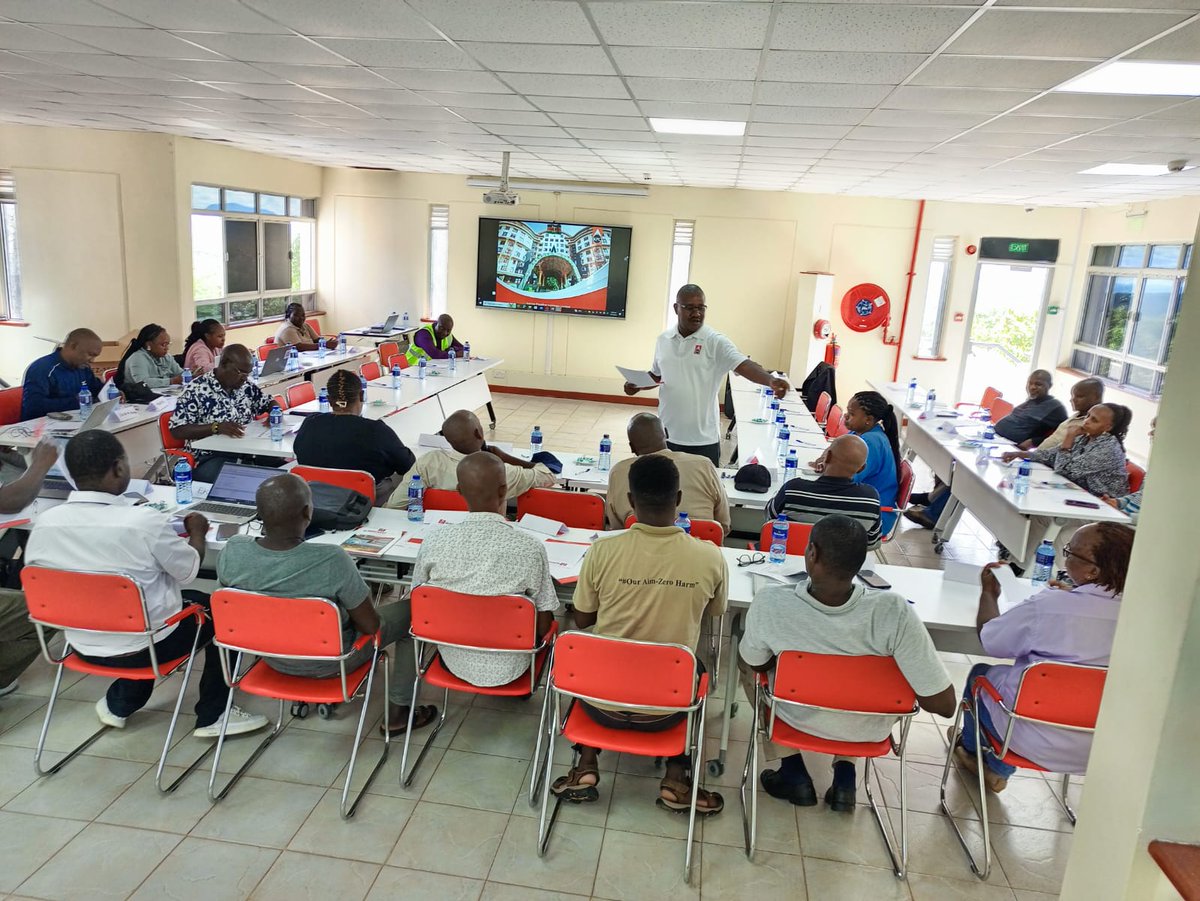 Following the signing of MOU between Morendat Institute and KENGEN for capacity building in Fire Marshal, above are Kamburu station staff undergoing training today of the phase one of training. #Firemarshall #Firesafety