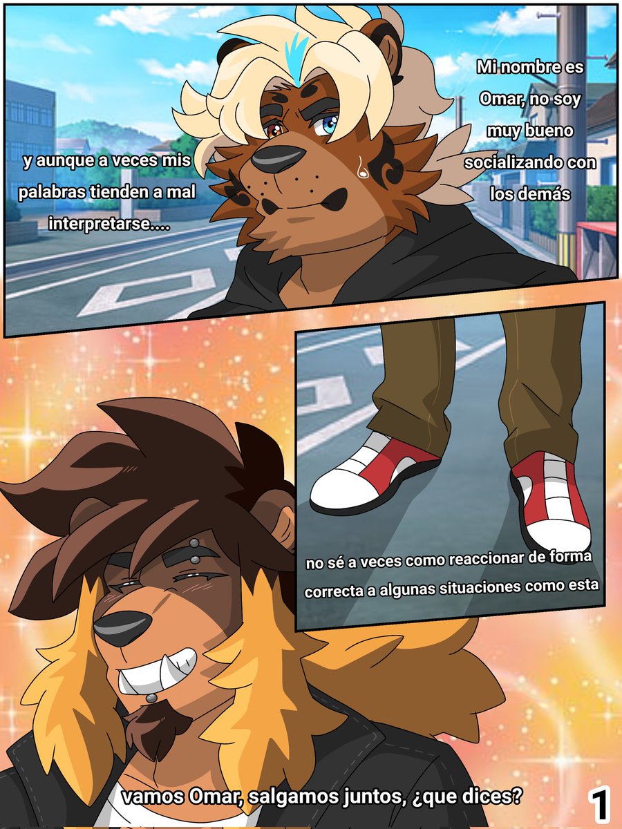 hernan_star's tweet photo. Veamos más interacciones de los nuevos personajes 💕 (léanlo como manga) 

#Omar #TigerBear #Johan #LionBear #furryfandom #furryart #History https://t.co/ny5y2G0KwR