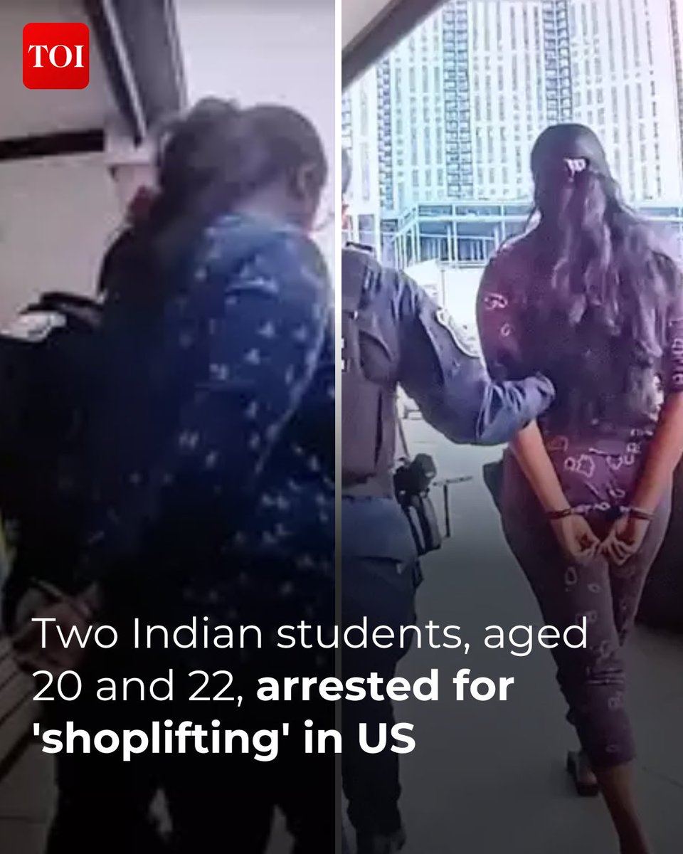 Both the Telugu girls were arrested after Hoboken ShopRite alerted the cops that the the girls did not pay for certain items that they had purchased.

Details here🔗toi.in/ThPtaY