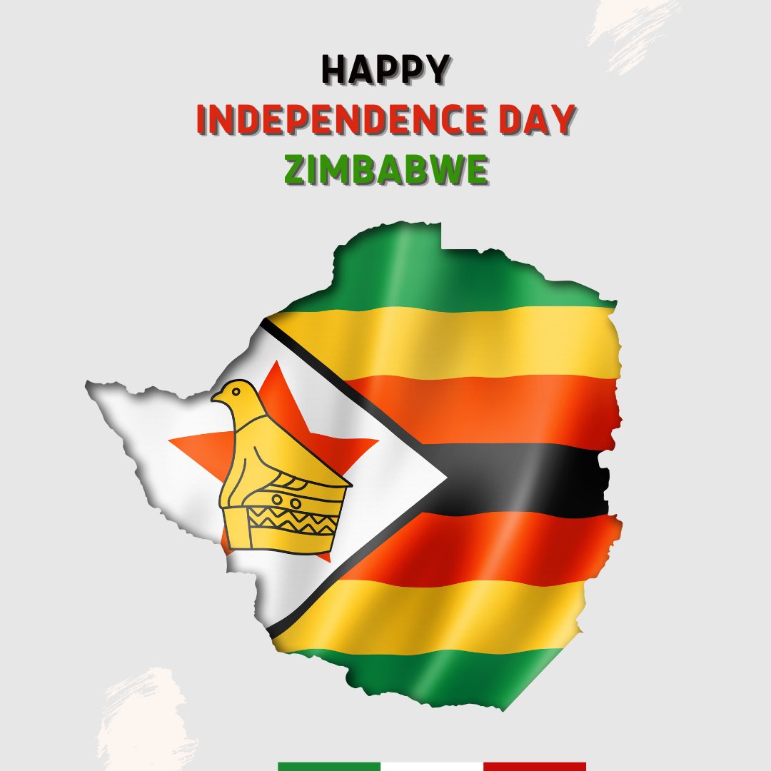 Happy 44th Independence Day, #Zimbabwe! 🇿🇼🤝🇮🇹

#ZimbabweAt44 #ZimAt44