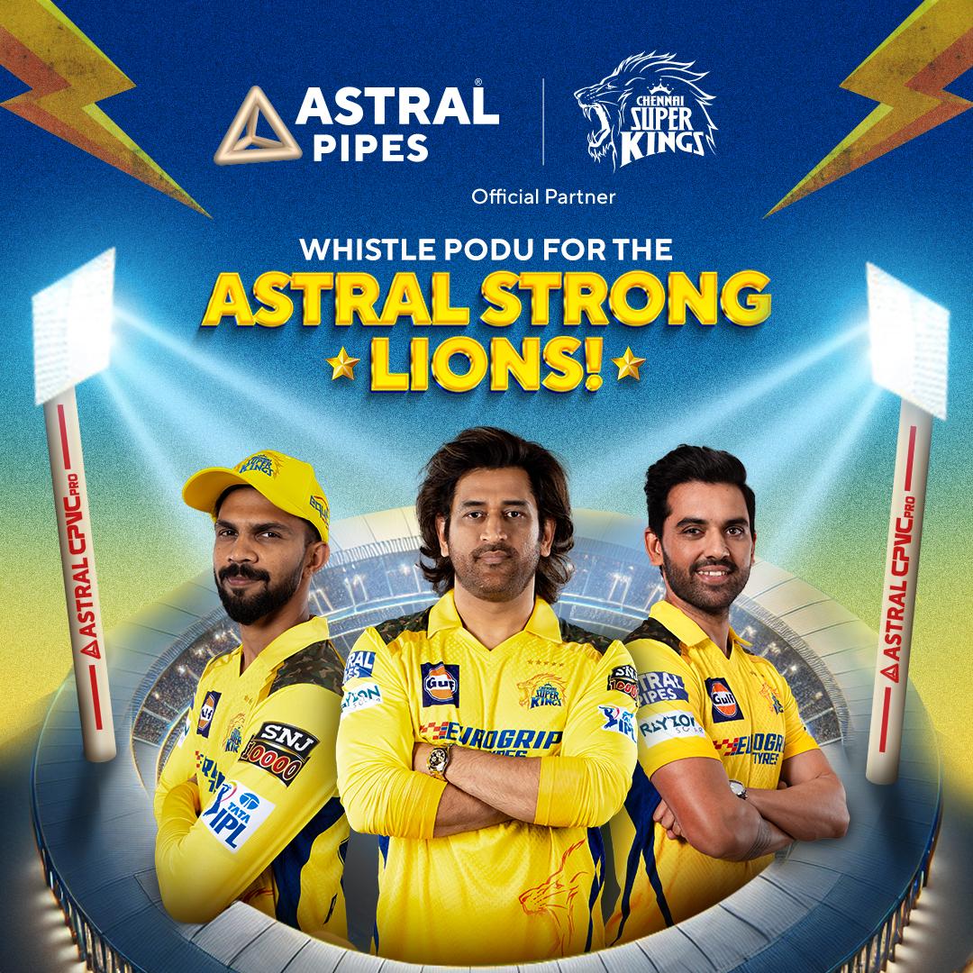 A partnership of trust and strength! 💪🏻🥳 #AstralPipes #WhistlePodu 🦁💛 @AstralPipes