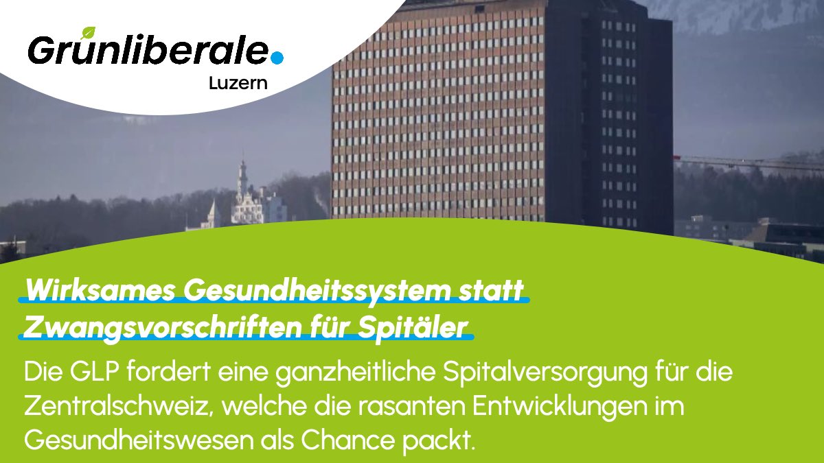 Die GLP wehrt sich gegen die teure und ineffiziente Zementierung der heutigen stationären Spitalleistungen im Gesetz, wie sie der Kantonsrat aktuell plant. 🌱🏥 
Hat die Zentralschweiz zu viele Spitäler? srf.ch/play/tv/redire…