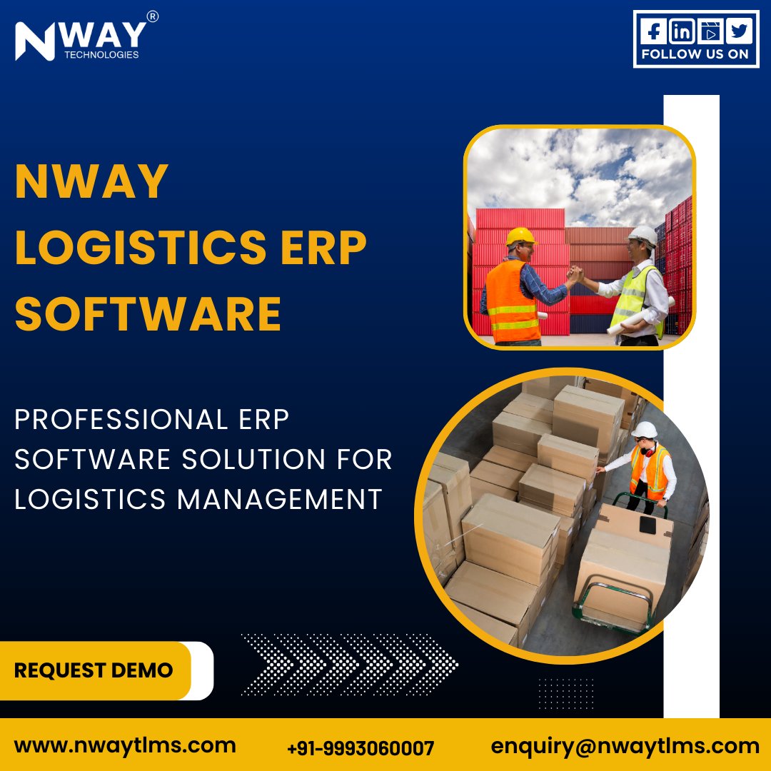 𝗡𝗪𝗔𝗬 𝗟𝗢𝗚𝗜𝗦𝗧𝗜𝗖𝗦 𝗘𝗥𝗣 𝗦𝗢𝗙𝗧𝗪𝗔𝗥𝗘

Professional ERP Software Solution For Logistics Business Management.
.
.
.
#TransportationManagement #LogisticsSolutions #ERPSoftware #EfficientShipping #CostEffective #CustomerSatisfaction #DigitalTransformation #NwayTLMS