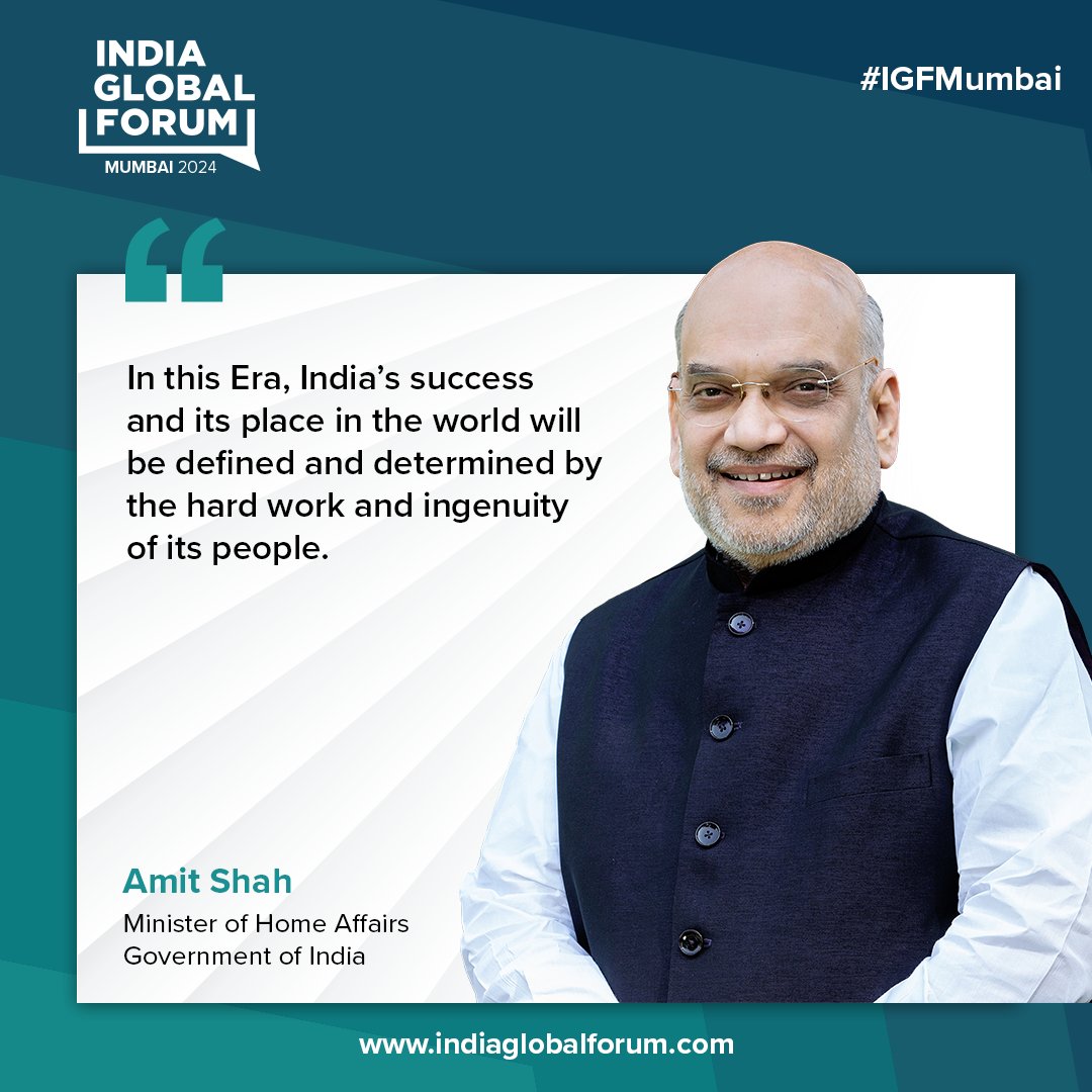 🇮🇳 has been an important global growth engine, contributing 16% to the 🌍 growth in 2023. At #IGFMumbai, India's Home Minister @AmitShah highlighted the role of citizens in shaping a new narrative. Join the Conversation: indiaglobalforum.com/index.html #IndiaStory #NewIndia