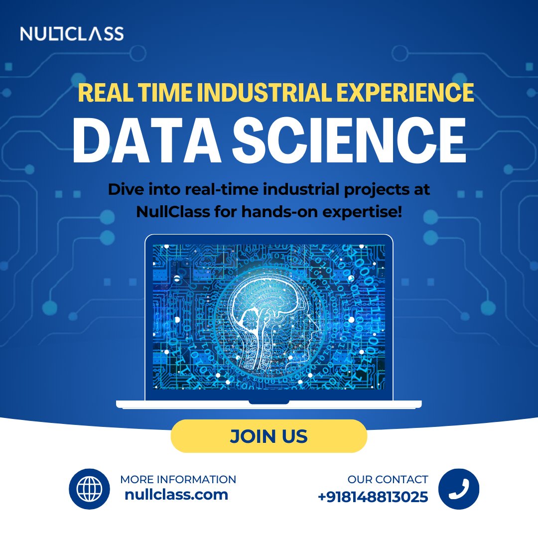 Ready to gain real-time industrial experience that sets you apart?

 Join NullClass today and dive into hands-on projects that propel your career forward! Don't miss out on this transformative opportunity. 

#NullClass #RealTimeProjects #CareerGrowth #internship #Datascience