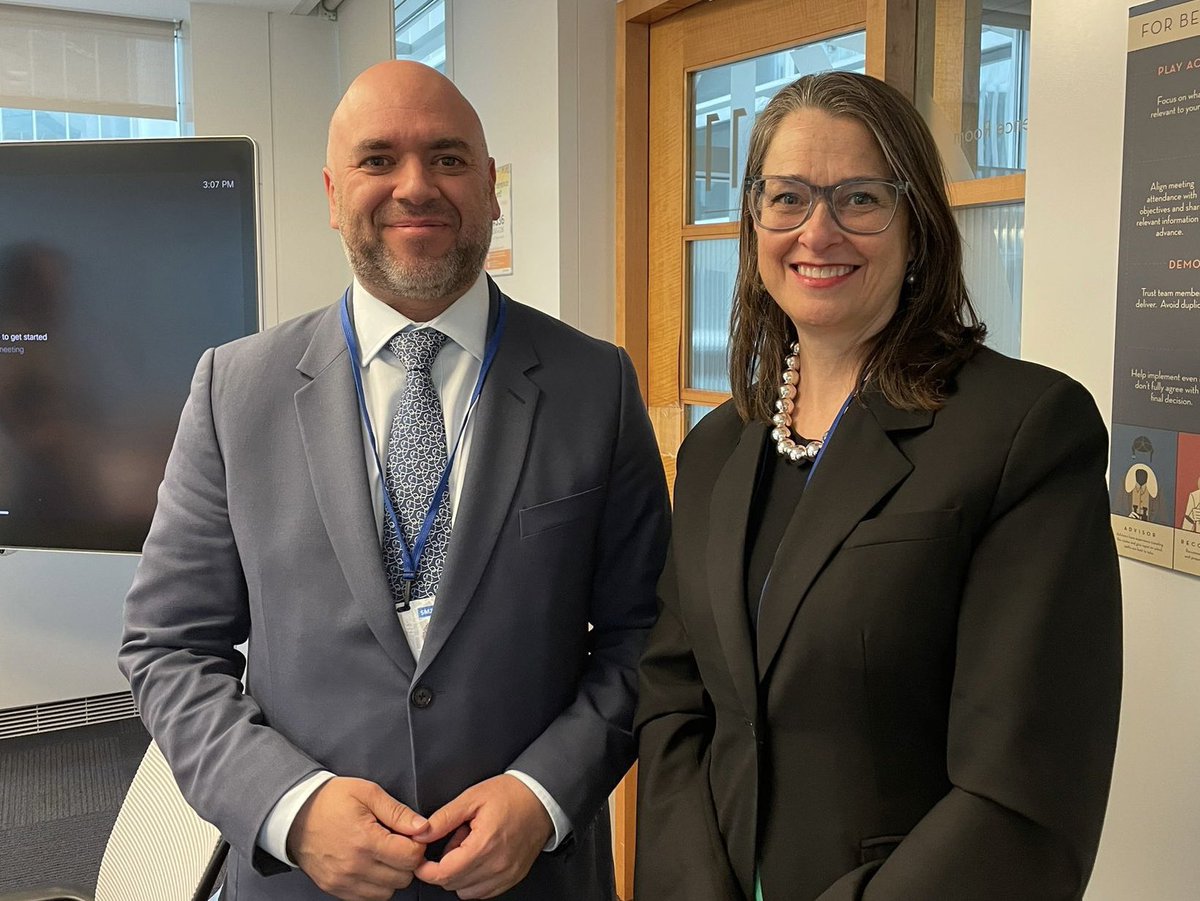 COP28 Director-General Ambassador Majid Al Suwaidi met with Canada’s Climate Ambassador Catherine Stewart, to discuss climate finance priorities and support for the Global Climate Finance Framework launched at COP28.

#SpringMeetings #COP28 
@CanAmbClimate