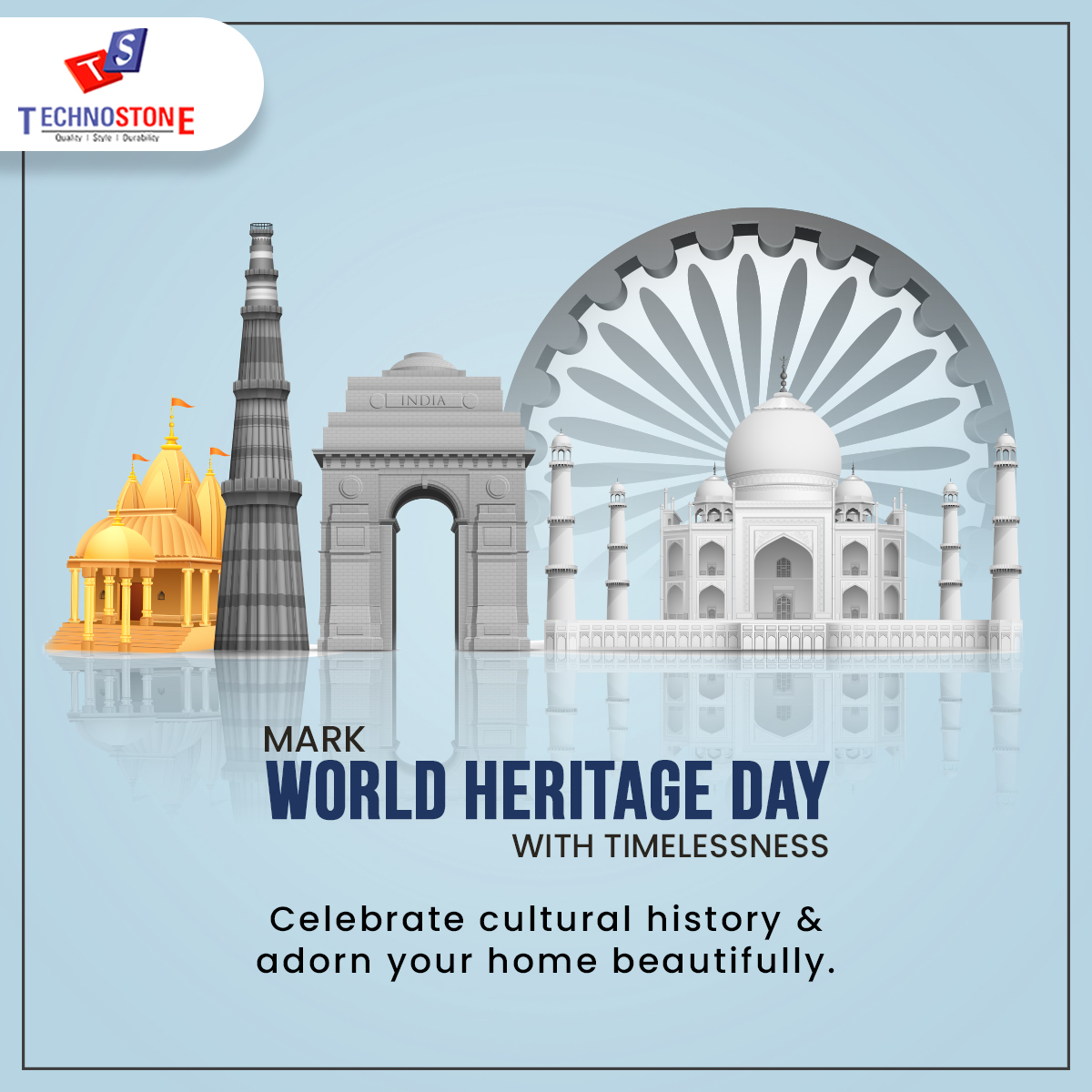 TechnostoneIN's tweet photo. Revive heritage in your home! Explore our curated decor options, celebrating World Heritage Day. 

#Technostone #HomeDecor #Tiles #HomeHeritage #DecorRevival #WorldHeritageDay #CulturalDecor #TimelessPieces #CelebrateHistory #TechnoTiles #BeautifulSpaces https://t.co/EzluhBEsXr