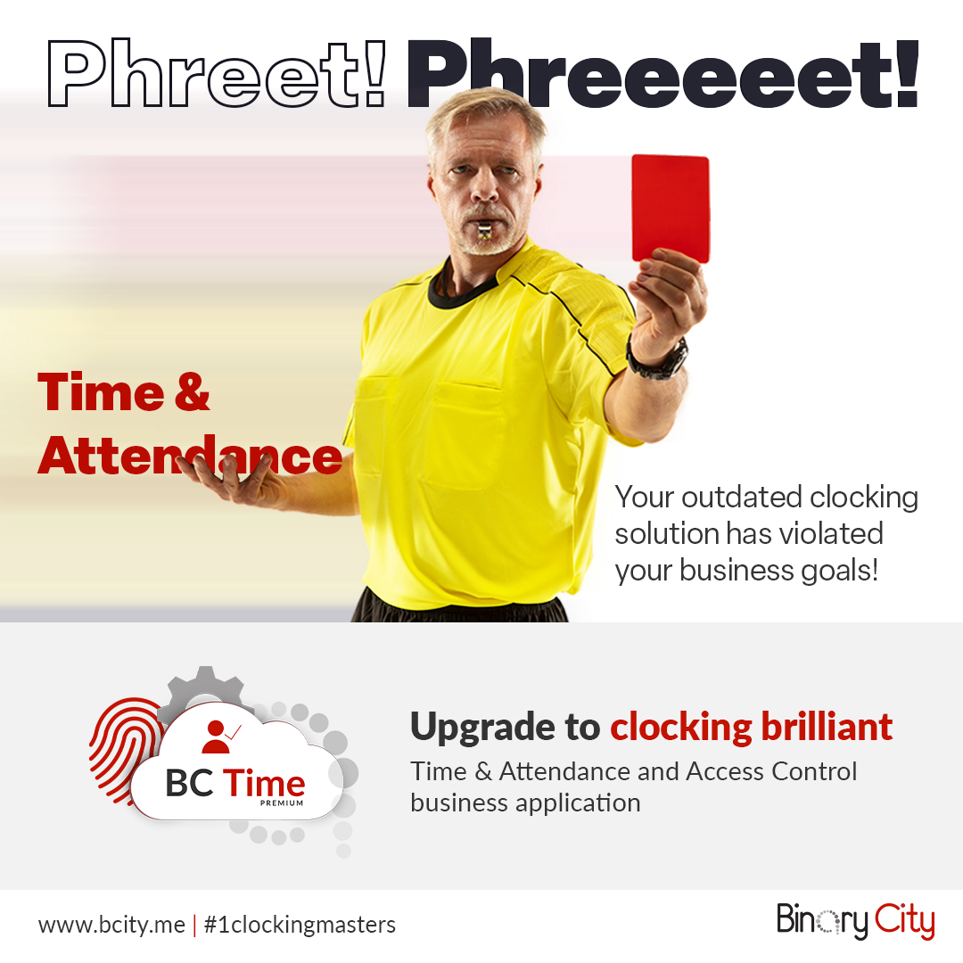 Blow the whistle on outdated clocking solutions. It causes more frustration than any sort of savings you once thought you'd gain. Stop the madness. Upgrade your technology to BC Time and be part of award winning innovation accompanied with first class business support. 

Read