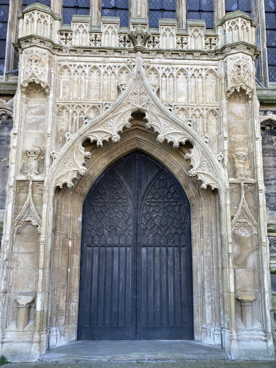 Good morning #AdoorableThursday one of the beautiful entrances to St Botolf’s church in Boston, England. Have a fun day! #doors #buildings #architecture