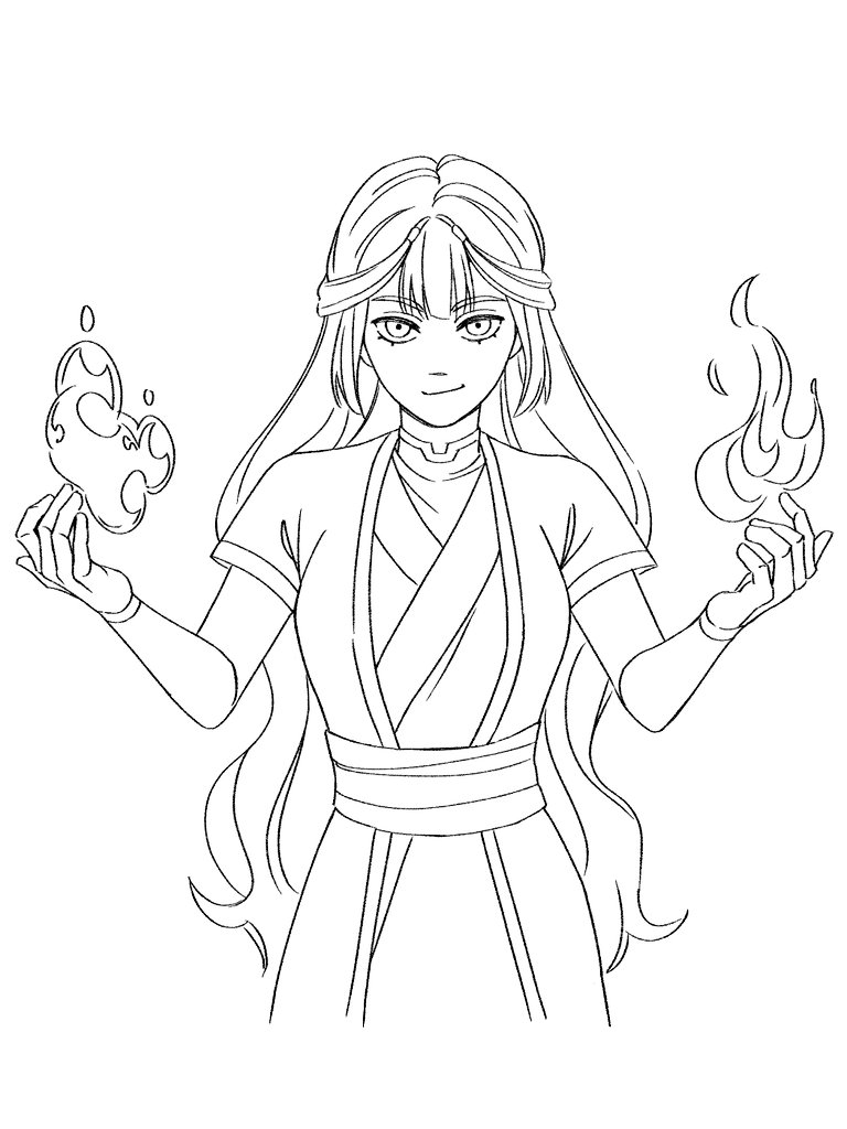 Rinrin250320000's tweet image. This is my commission the buy for my oc , her name is Kazura and she is water and fire bender
(C): Gold Rum
Do not repost 
#atlaoc #zutara