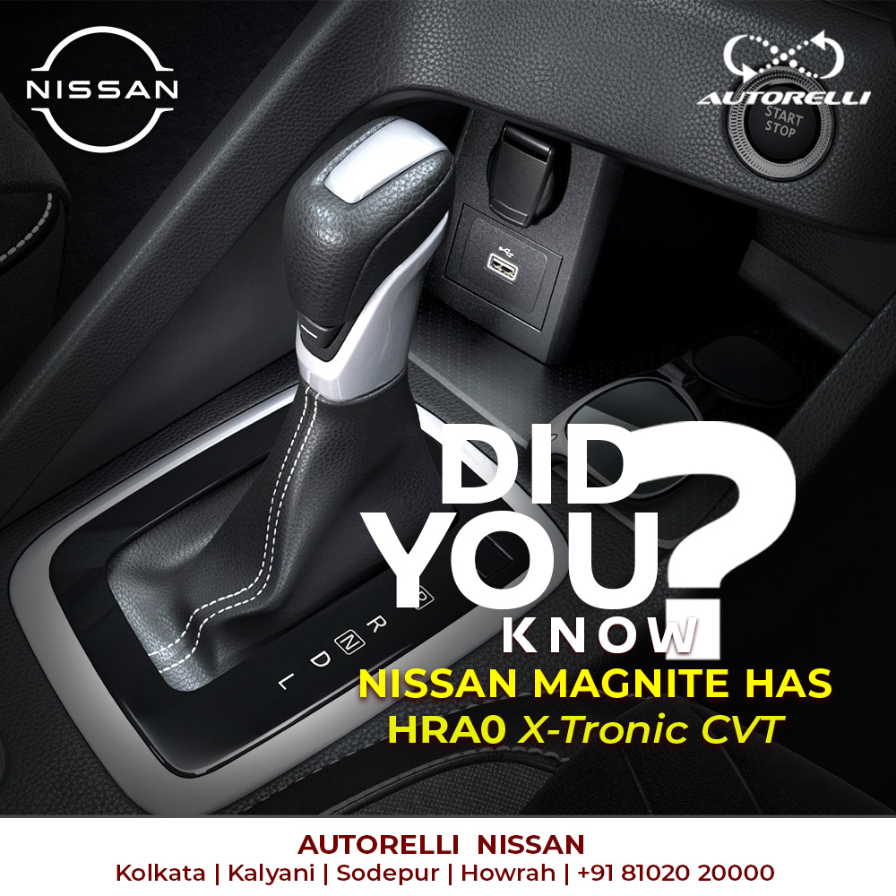 Discover the 𝐍𝐢𝐬𝐬𝐚𝐧 𝐌𝐚𝐠𝐧𝐢𝐭𝐞'𝐬 advanced 𝐇𝐑𝐀𝟎 𝐗-𝐭𝐫𝐨𝐧𝐢𝐜 𝐂𝐕𝐓 for a seamless driving experience!

👉For Test Drive 📞𝐀𝐮𝐭𝐨𝐫𝐞𝐥𝐥𝐢 𝐍𝐢𝐬𝐬𝐚𝐧 𝐊𝐨𝐥𝐤𝐚𝐭𝐚 on +91 8102020000

#Autorelli #nissan #kolkata #NissanMagnite #bigboldbeautiful #BoldDesign