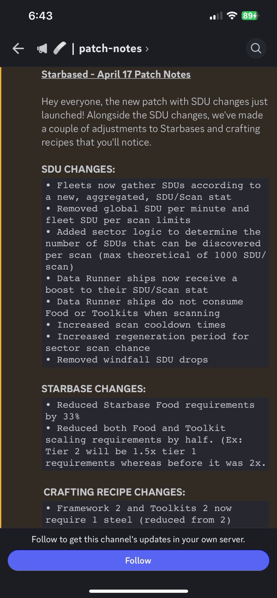 🇹🇷Beklenen güncellemeler geldi. Değişiklikler: 

🚀Artık her geminin ayrı bir SDU/scan oranı var. Yeni metrikler için: docs.google.com/spreadsheets/d…
🚀Dakika başına tüm haritada çıkan SDU üst sınırı kaldırıldı.
🚀1 scan'de bulunabilecek max SDU 1000 oldu.
🚀Data runner gemileri…