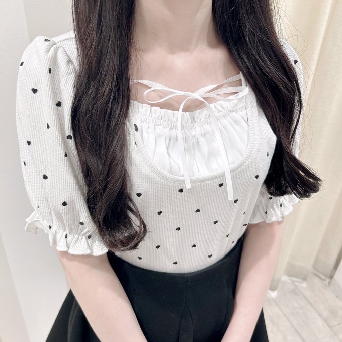 evelyn 半袖クシュリブTP トップス ブラック evelyn - 新品未使用未開封♡evelyn 半袖クシュリブTP ブラック
