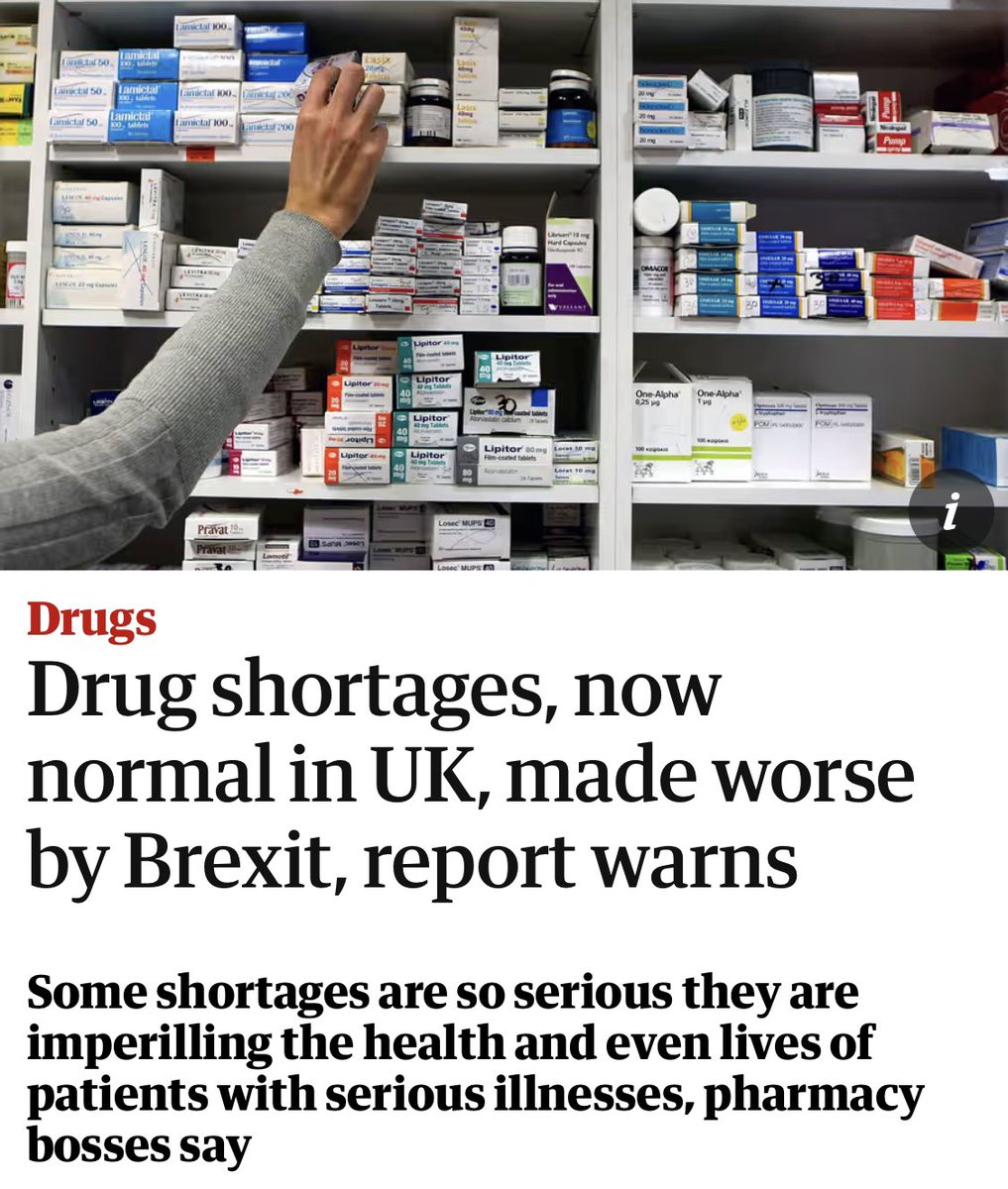 Yes global factors are at play here. But govt has made it even harder for us to secure medicines by grenading our supply chains. And if that bothers you, they’ll unleash their vicious Brexit monkeys to shout that sovereignty is more important than health. theguardian.com/science/2024/a…