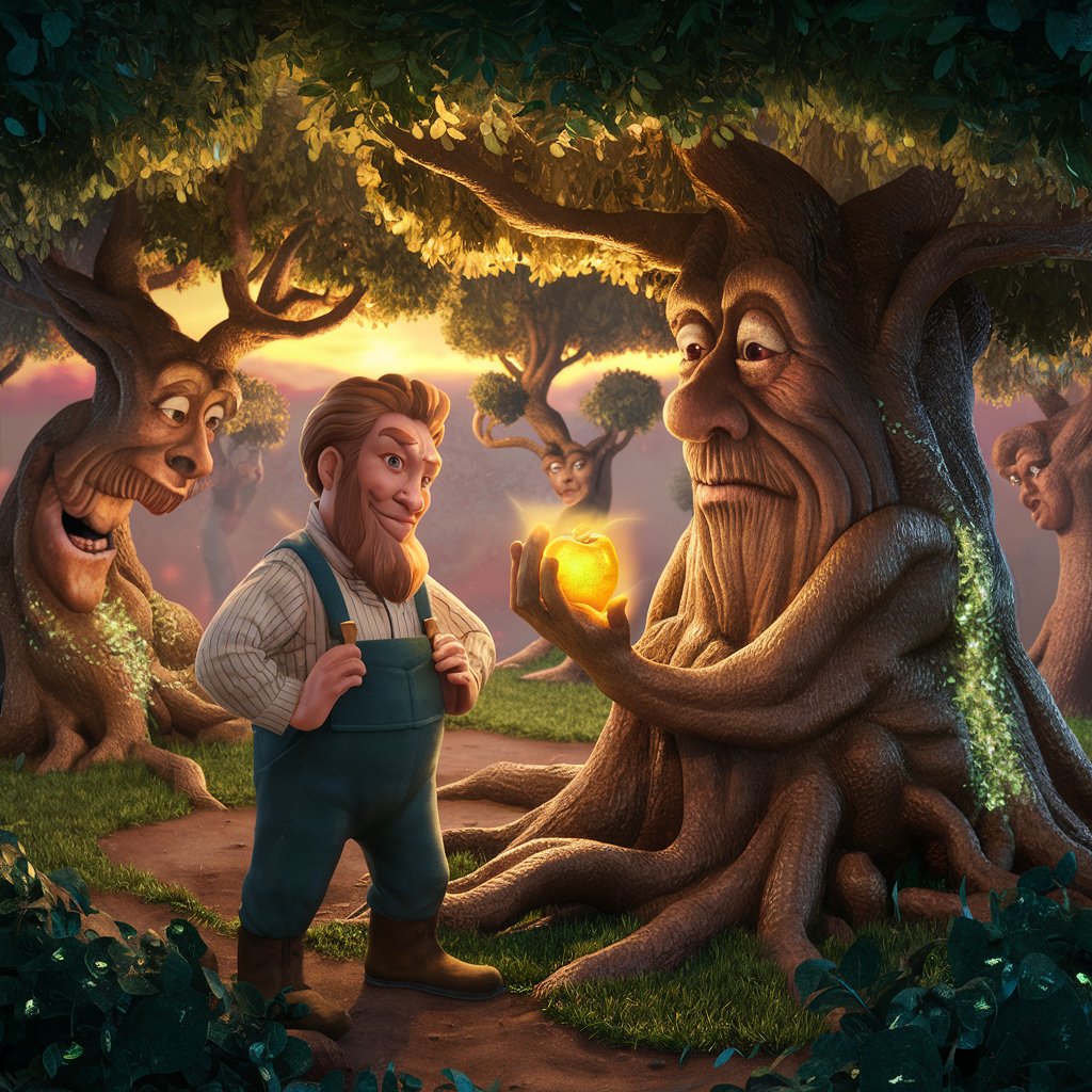 ARsiddipetme's tweet photo. The Greedy Farmer and the Talking Trees: A farmer discovers a grove of magical trees that grant wishes but learns a valuable lesson about greed and environmental stewardship. @siddipetme #MagicalTrees #Greed #Stewardship https://t.co/vYyPM0C1mp