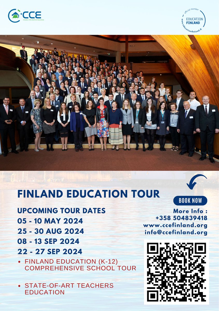 Dive deep into Finland's education success! Join our Finland Education K-12 Comprehensive Tour for an immersive experience. #EducationExcellence 🇫🇮✨ 

Learn more on: ccefinland.org/k-12-tours