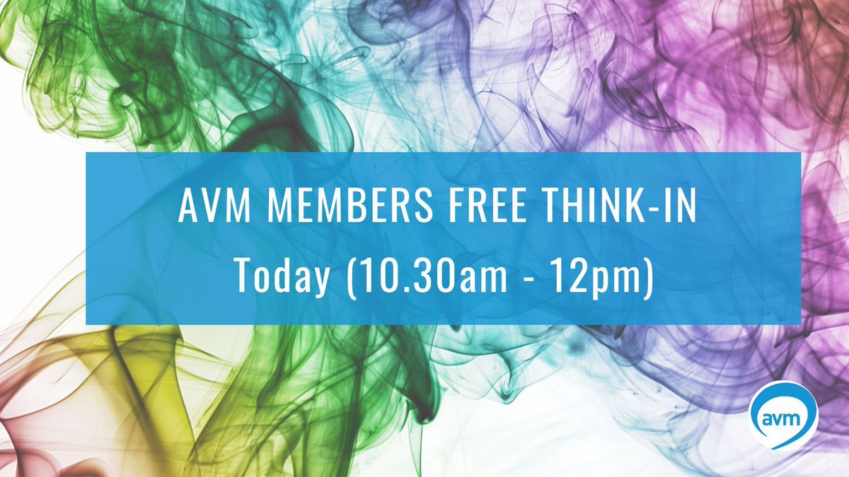 We’re looking forward to seeing everyone at our next AVM Members’ Free Think-in session this morning, which is going to be all about ideas and planning for Volunteers Week. See you there!