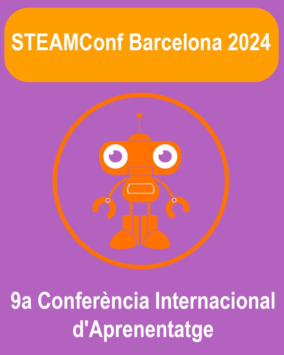 Avui comença la STEAMConf Barcelona 2024 - 9a Conferència Internacional d'Aprenentatge. Hi trobareu tallers, converses, experiències locals i sessions immersives STEAM. Consulteu-ne l'enllaç!

📅 18, 19 i 20 d'abril

🔗 xtec.gencat.cat/ca/agenda/STEA…

#AlsCentres