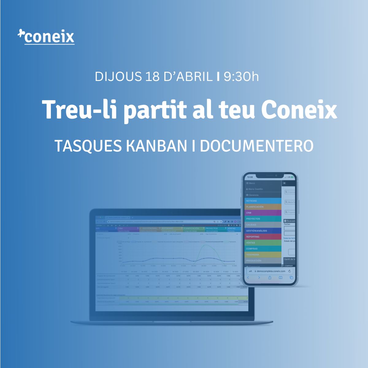 Coneix's tweet photo. 📢 El WEBINAR "Treu-li partit al teu Coneix" comença en 1h!

Encara ets a temps d'apuntar-t'hi ➡️ https://t.co/prCf46V9LH 
🔗 Omple les dades del formulari i et farem arribar l'enllaç d'inscripció! https://t.co/A1jmiWrpWi