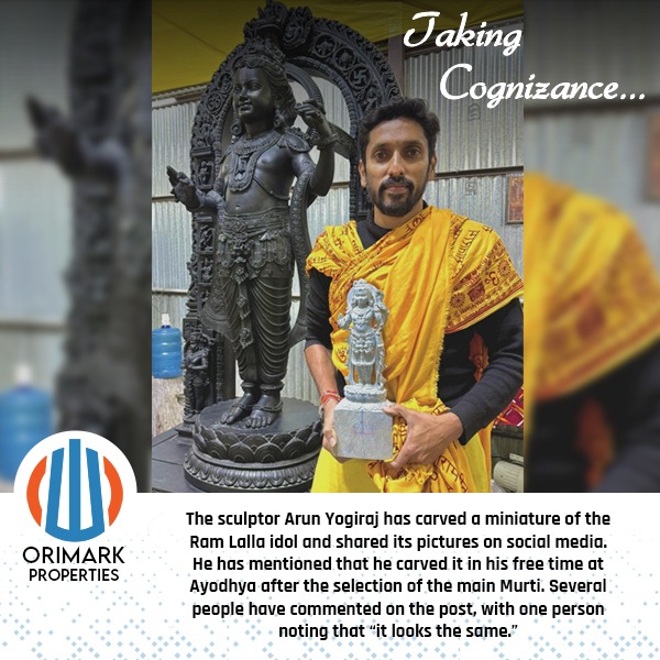 The sculptor #ArunYogiraj has carved a miniature of the #RamLallaidol and shared its pictures on social media. He has mentioned that he carved it in his free time at Ayodhya after the selection of the main Murti

#SculptorsCraft #RamLallaMiniature #ArtisticExpression #TimelessArt