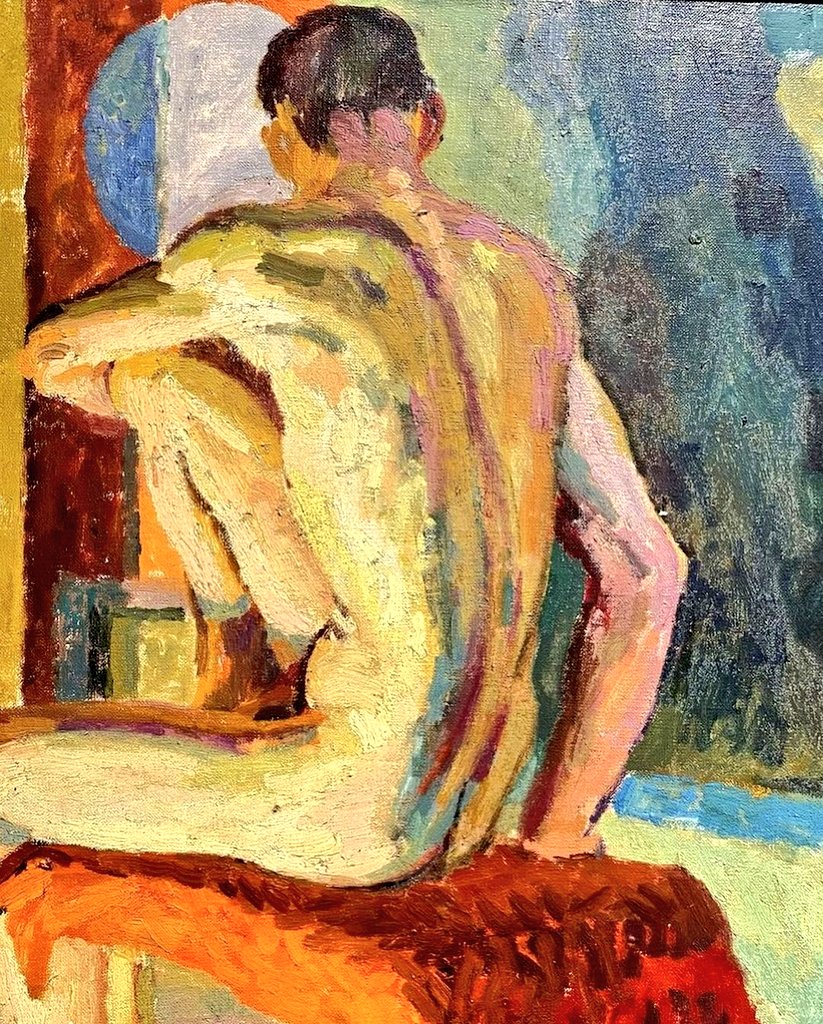 Happy 'National Send Nudes Day', everyone! 👍🏛️🍑 #MuseumBums In our opinion, you can't get a more beautiful nude than a Duncan Grant painting 😍 'Seated Male Nude from Behind', 1938