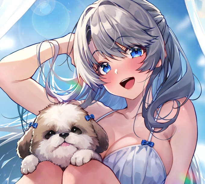 りふる実家のワンチャヌと海羽ちゃぬ 