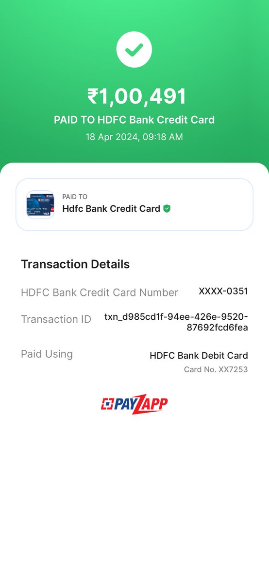 ⁦@payzapp⁩ ⁦@HDFCBank_Cares⁩ I have made the credit card payment through PayZapp and waiting to get any information/SMS from the company. ⁦⁦@CRED_club⁩ have the lightning speed to settle the payment. I am sorry to not used CRED on this transaction