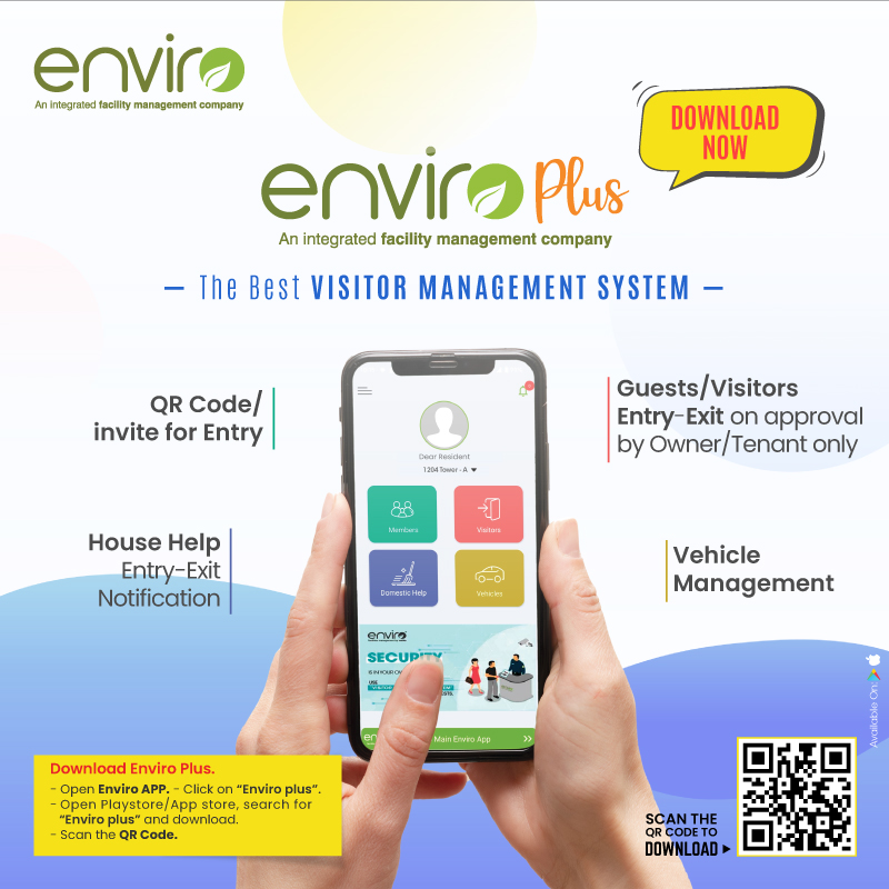 Upgrade your #Society with our cutting-edge #VisitorManagementSystem and experience unmatched convenience, #Security, and peace of mind.

#EnviroPlus #VMS #Residential #Enviro #IFMS #FacilityManagement #BuildingMaintenance #IntegratedFacilityManagementServices