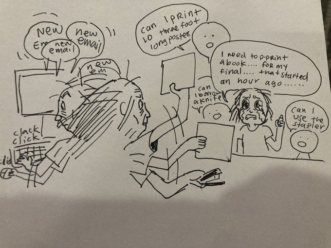 its finals again at the print shop 