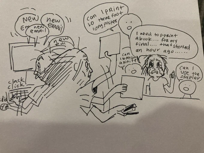 its finals again at the print shop 