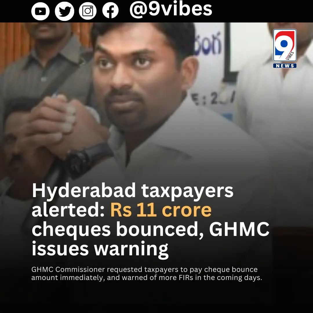 Out of Rs. 1,921 crore collected for FY 2023-24, cheques worth Rs. 11 crore have bounced in property tax payments. GHMC is taking action against defaulters. #PropertyTax #GHMC #BouncedCheques #TaxCollection #FinancialYear