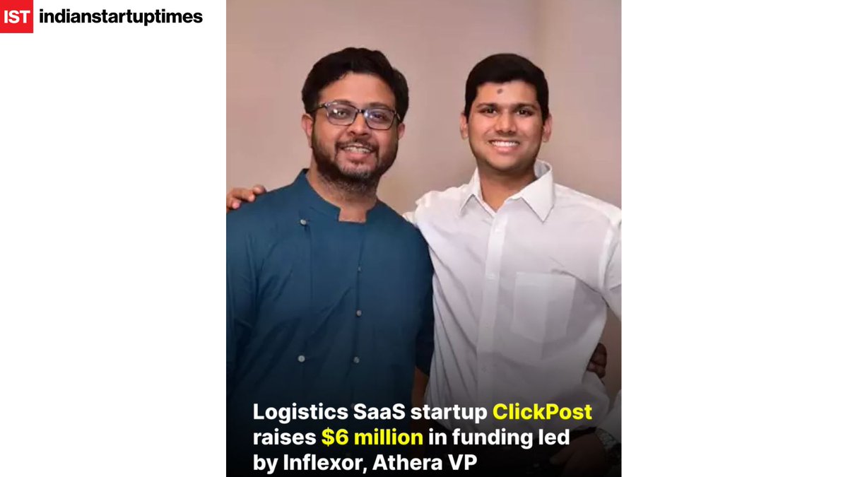 IStartupTimes's tweet image. ClickPost, the innovative shipping intelligence platform, just raised $6M in Series A funding! With backing from Inflexor Ventures Partners &amp;amp; Athera Venture Partners, ClickPost is set to revolutionize logistics worldwide. #ClickPost #SeriesA tinyurl.com/cjeenh8n
