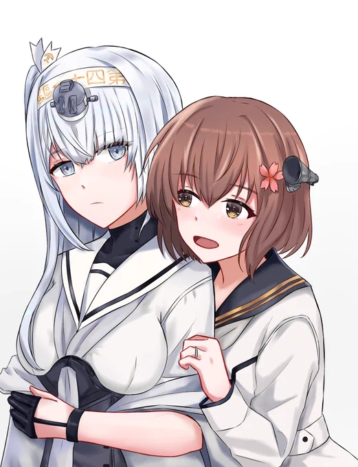 残念ですが、いつ海アニメではこの二人の共演は見られない。でもさぁ。。。ずっと描きたいんだ、この二人は。冬雪#艦これ 