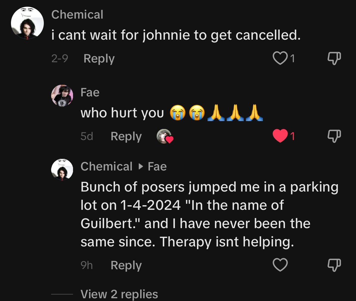 WHO TF IS JUMPING PEOPLE IN THE NAME OF JOHNNIE GUILBERT 😭