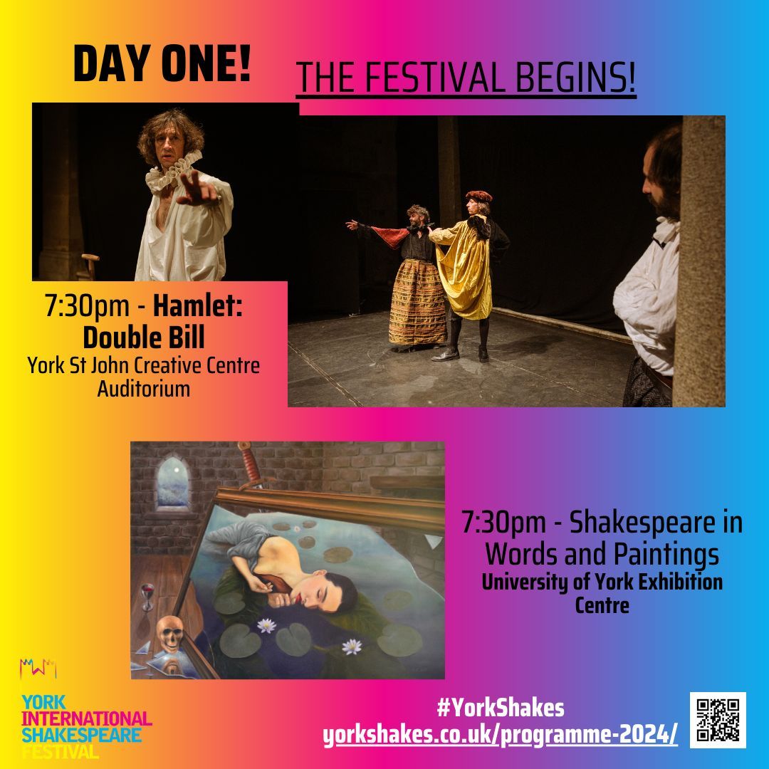 YorkShakes's tweet photo. #YorkShakes 🎉 STARTS TODAY! 🎉
"When we are born we cry that we are come to this great stage of fools" and the time to visit the stage is upon us! There's still time to book tickets at https://t.co/idSOqsQDDV or on the door, pending availability!
#York #YISF #ESFN #Shakespeare https://t.co/SkADlSt0DD