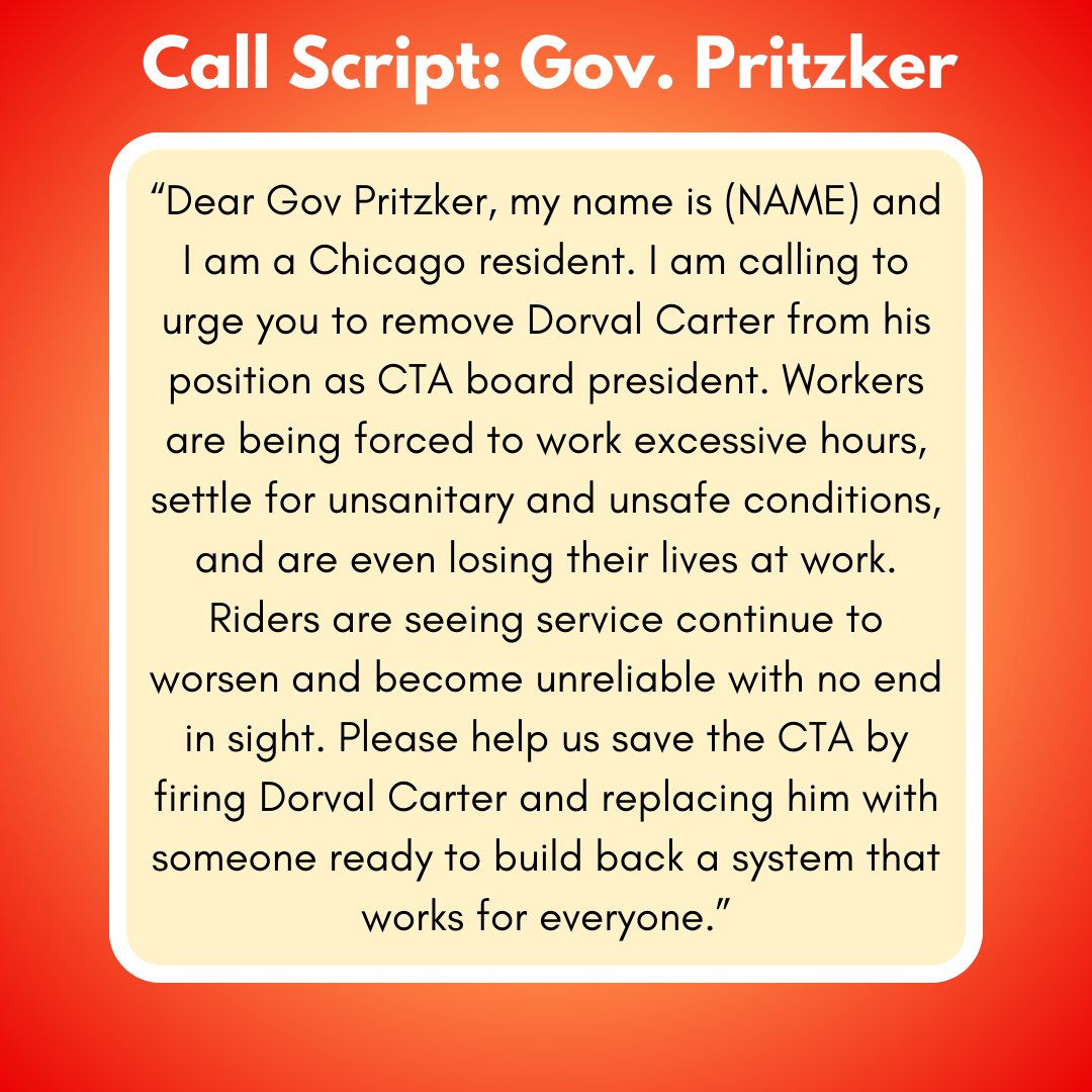 fixthecta_CDSA's tweet photo. Dorval's Leadership Evaluation:
✅ - Reduce rail service yearly.
✅ - Make service untrackable.
✅ - Under-report assaults on workers.
✅ - Cover up worker death.
✅ - Rake in $300K

We've seen enough. It's beyond time to #FireDorvalCarter. Call you reps with our script below! https://t.co/aSwwFnhtTf