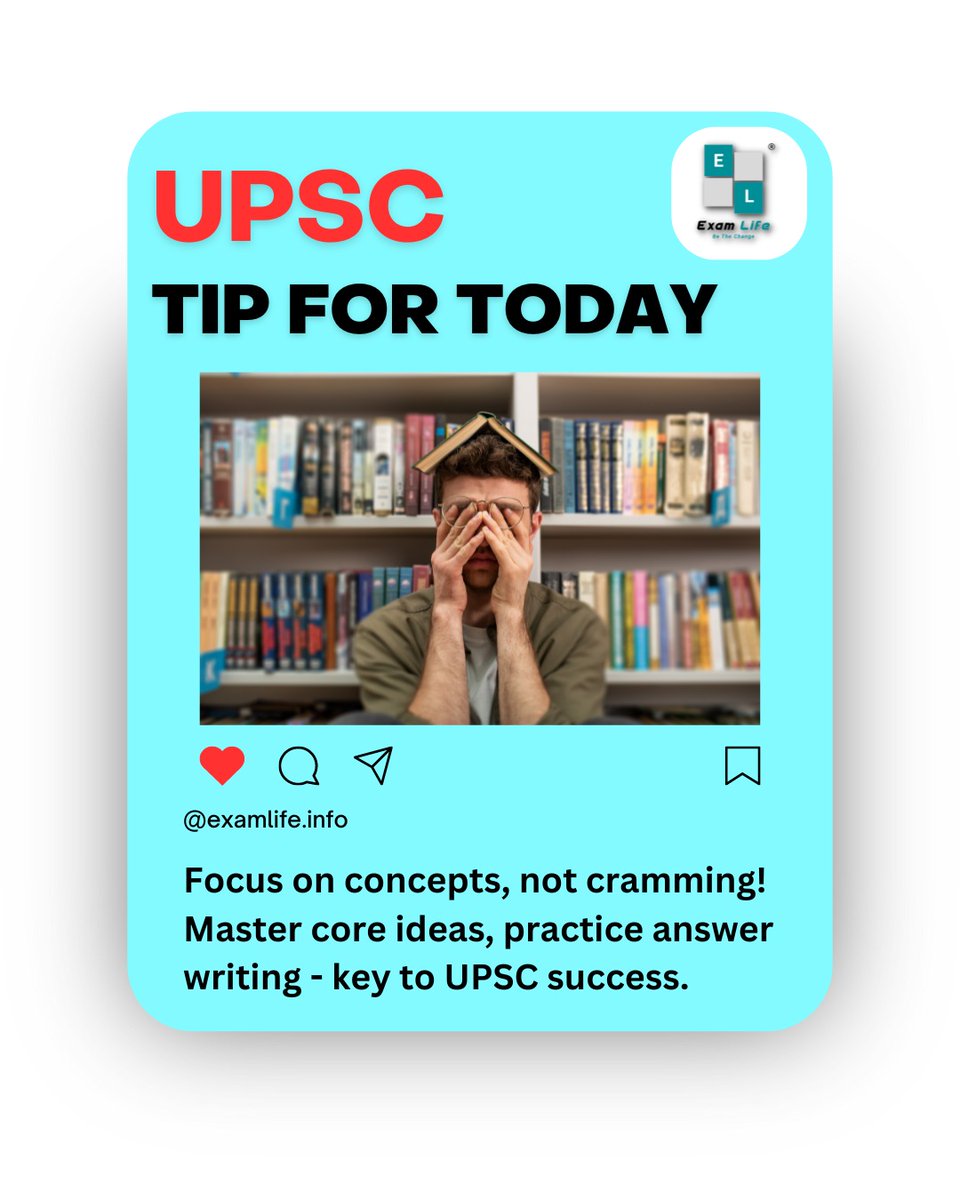 Ditch the rote learning!  Master concepts, practice writing impactful answers - that's the UPSC winning formula! 

#Examlife #upsc #UPSCPreparation #ConceptClarity #AnswerWritingPractice