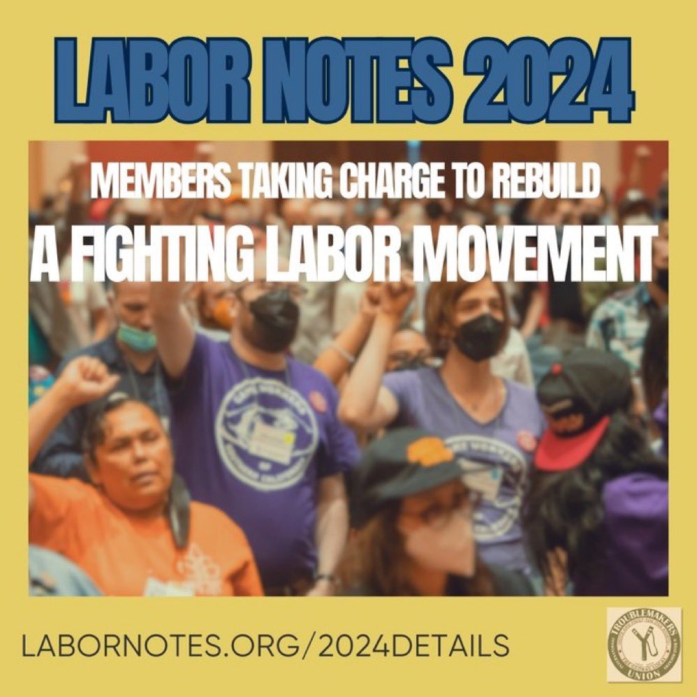 ❤️Sending solidarity greetings to all attending @labornotes this week.

🧑‍💻We will be tuning in here: eventbrite.com/e/labor-notes-…

#StrikeMap #Labornotes24