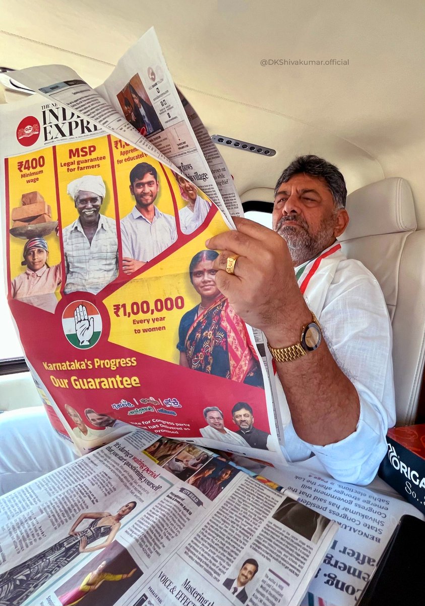 DKShivakumar's tweet photo. Congress's Guarantees empowering lives in Karnataka. 

Next stop: The whole of INDIA!

#CongressGuarantee https://t.co/K6qzrnB8Jo